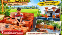 Saung Horeg Cafe Mas Ell, Tempat Nongkrong Bernuansa Alam di Cipinang Purwakarta, Cocok untuk Santai Sore hingga Malam